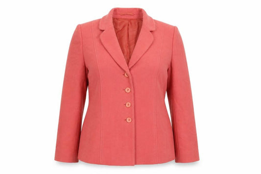 Eastex Women’s Pink UK 10 Wool Cashmere Tailored Blazer Jacket