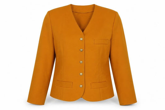 Classic Woman Women’s Orange Size 12 Five-Button Blazer Smart Jacket