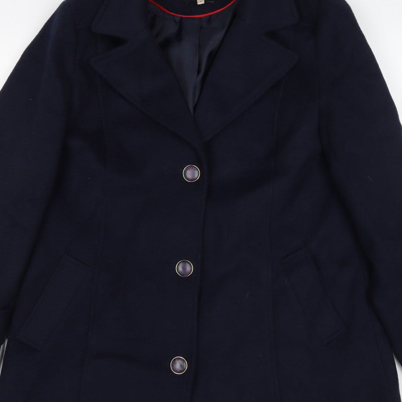 Marks & Spencer Classic Women’s Navy UK 16 Wool Blend Pea Coat