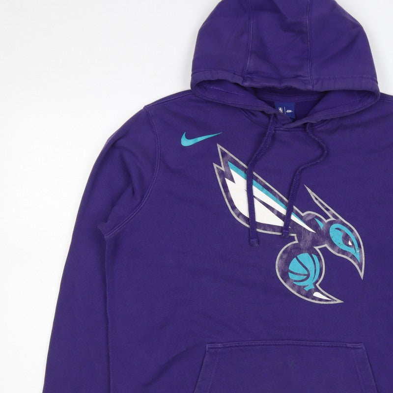 Nike NBA Charlotte Hornets Men’s Purple L Pullover Graphic Hoodie