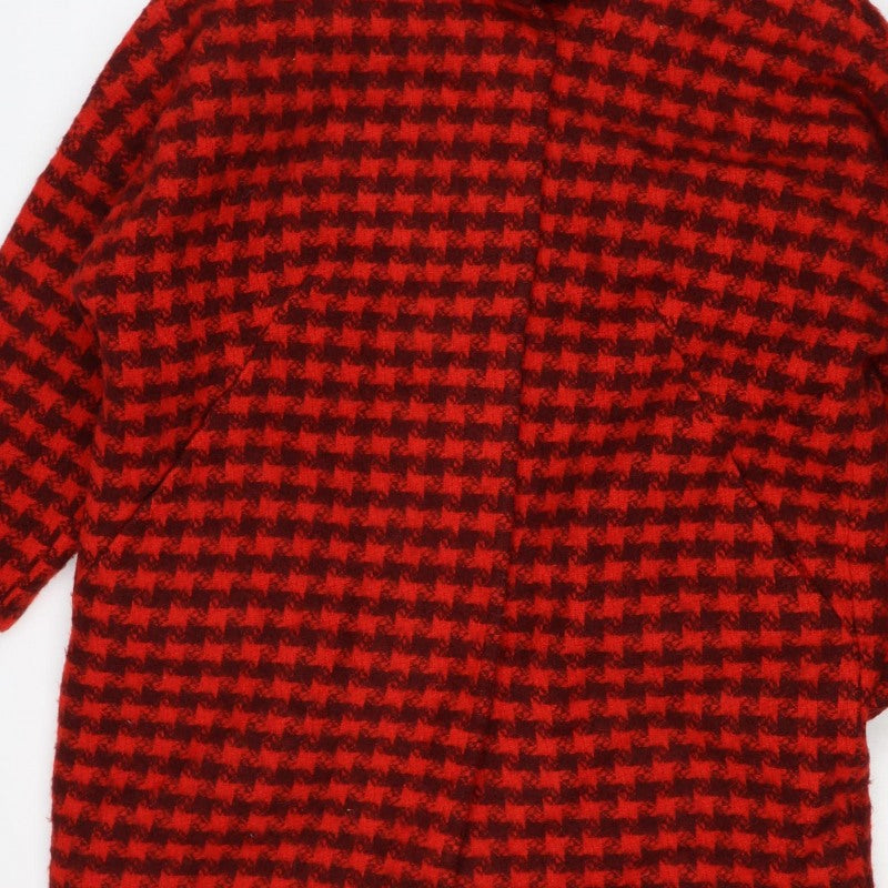 Loulu et Tu Women’s Red Black Wool Check Jacket UK 12 Short