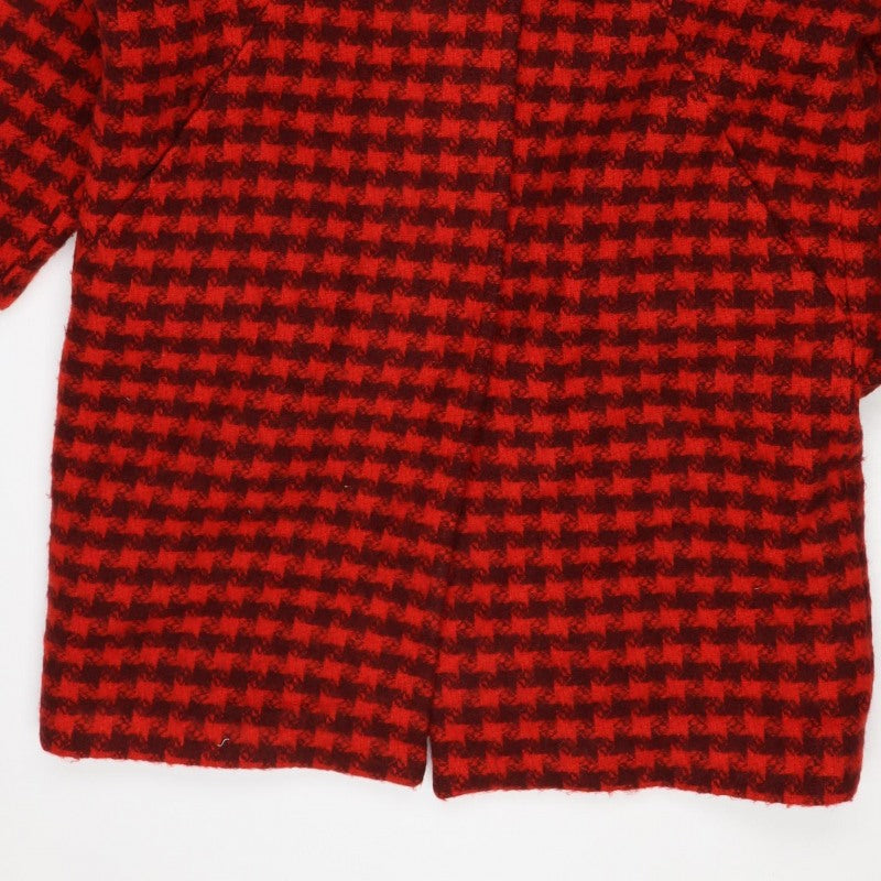 Loulu et Tu Women’s Red Black Wool Check Jacket UK 12 Short