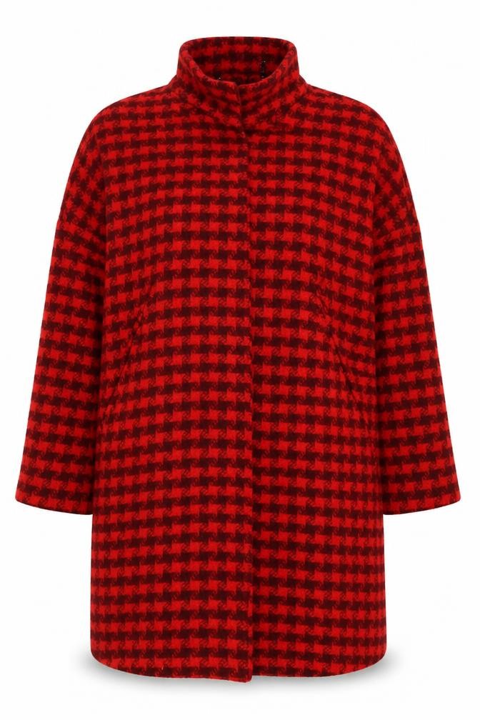 Loulu et Tu Women’s Red Black Wool Check Jacket UK 12 Short