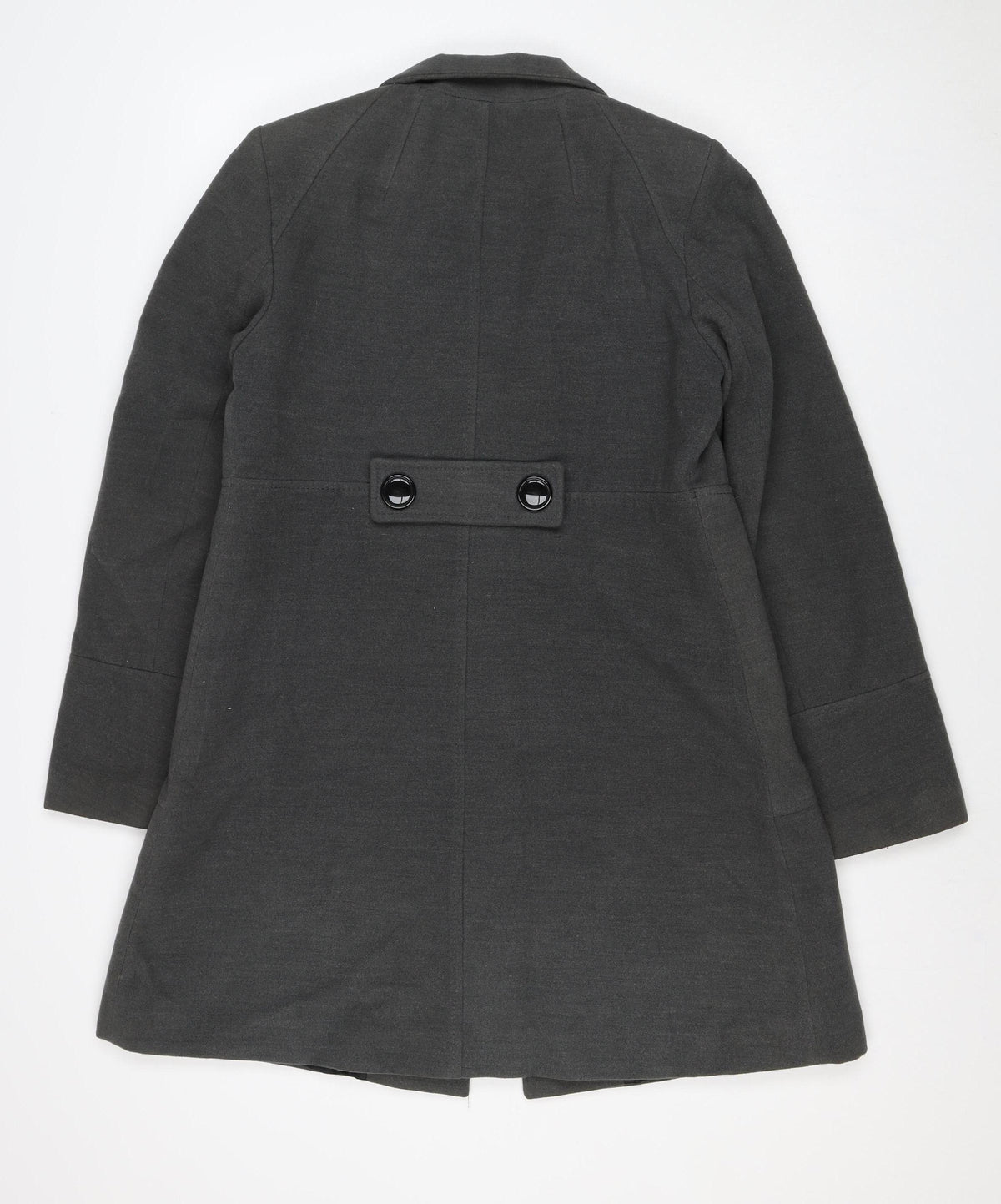 Roman Women Grey S Long Single-Breasted Tailored Overcoat Lined