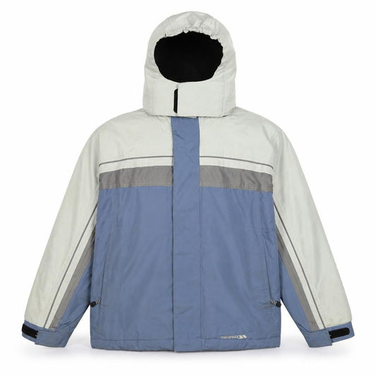 Trespass Boys Blue Grey 15-16 Years Ski Jacket Hooded Waterproof