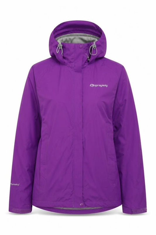 Sprayway Women’s Purple UK 10 Selene HydroDry Hooded Rain Jacket