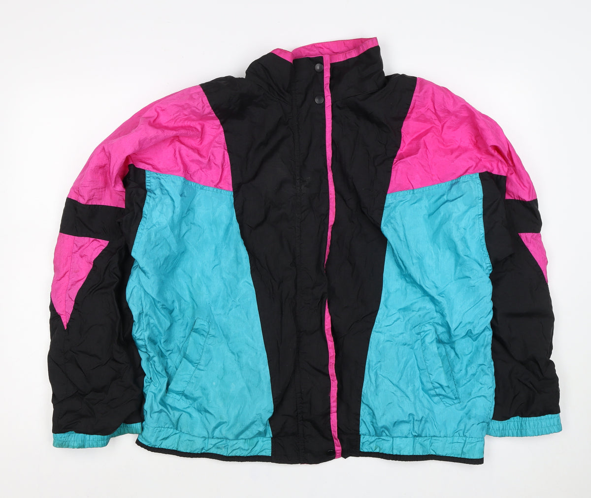 Lavon Women’s XL Multicoloured 80s Ski Jacket Colourblock Nylon