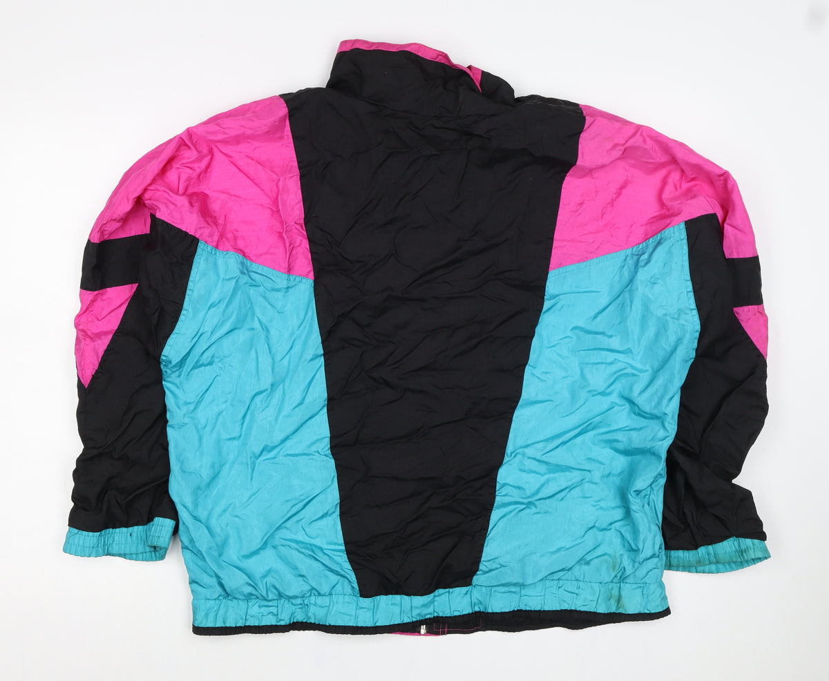 Lavon Women’s XL Multicoloured 80s Ski Jacket Colourblock Nylon