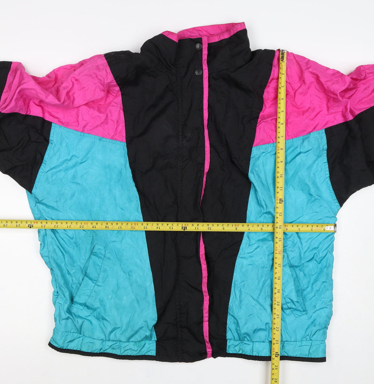 Lavon Women’s XL Multicoloured 80s Ski Jacket Colourblock Nylon