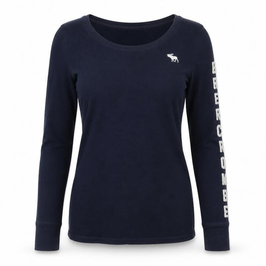 Abercrombie & Fitch Women Blue L Basic Long Sleeve T-Shirt