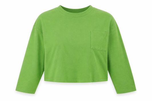 ASOS Design Women Green UK 4 XS Basic Long Sleeve Pocket T-Shirt