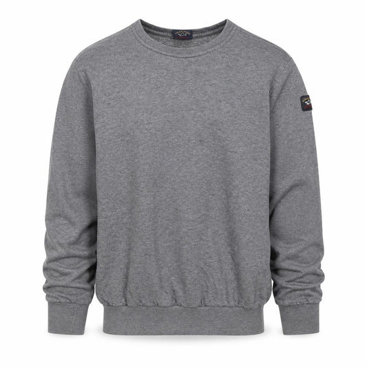 Paul & Shark Mens Grey M Crew Neck Pullover Sweatshirt Logo