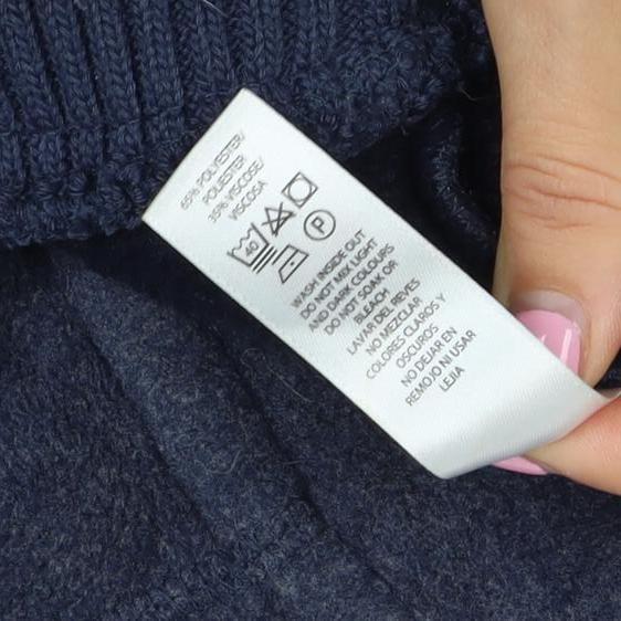 Dunnes Stores Men's Blue 2XL Wool Blend Full Zip Fleece Jacket
