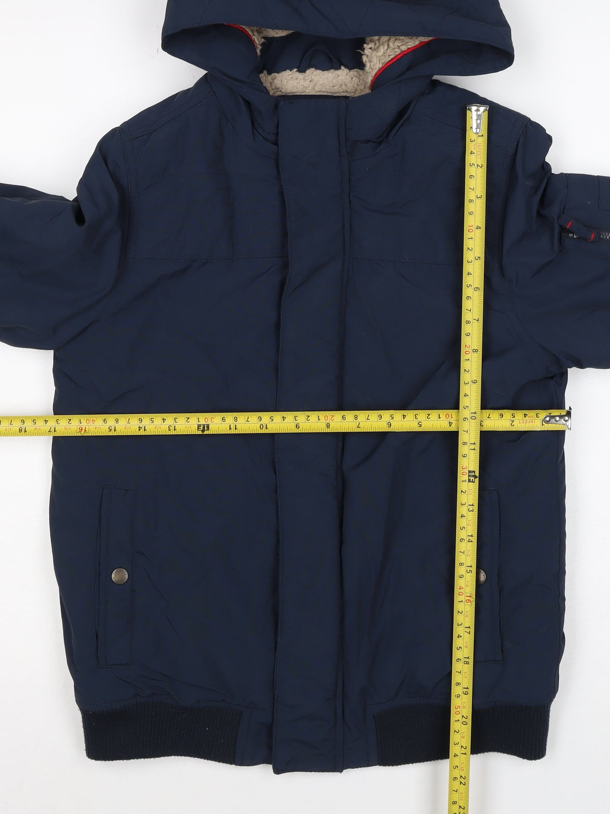 FatFace Boys Navy Hooded Padded Jacket 10-11 Years Full Zip