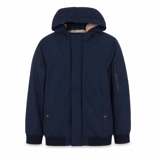 FatFace Boys Navy Hooded Padded Jacket 10-11 Years Full Zip