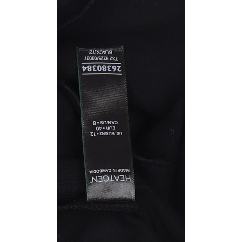 Marks & Spencer Women Black UK 8 Heatgen Basic High Neck Thermal Top