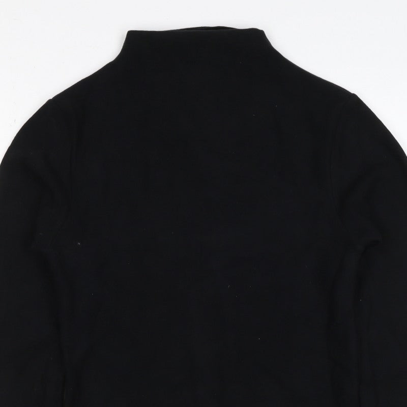 Marks & Spencer Women Black UK 8 Heatgen Basic High Neck Thermal Top