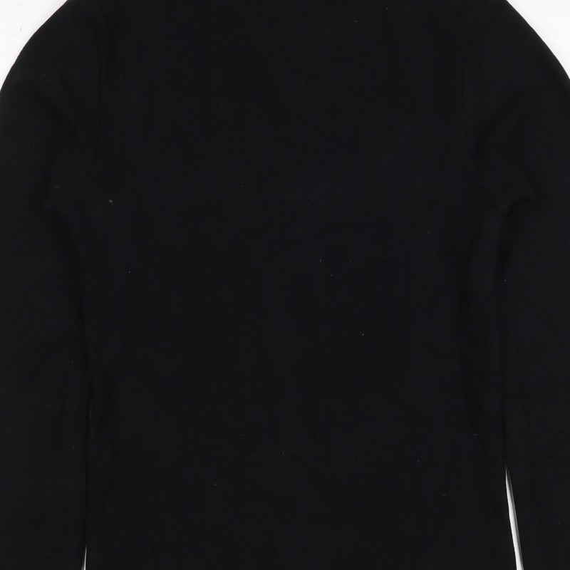 Marks & Spencer Women Black UK 8 Heatgen Basic High Neck Thermal Top