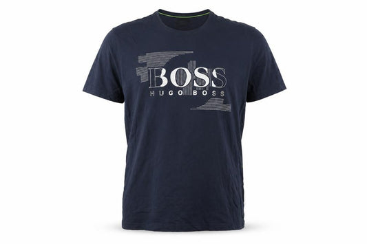 Hugo Boss Men’s Navy Blue M Regular Fit Logo Graphic Cotton T-Shirt