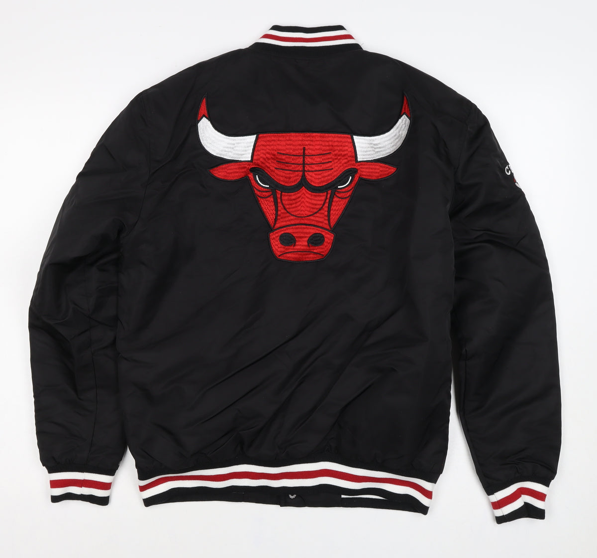 NBA Chicago Bulls Men’s Black XS Varsity Bomber Jacket Padded