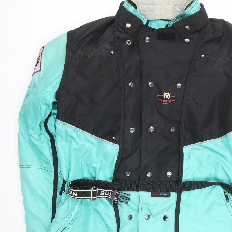 Bullson Men’s Blue Black M Motorcycle Ski Jacket Belted Padded