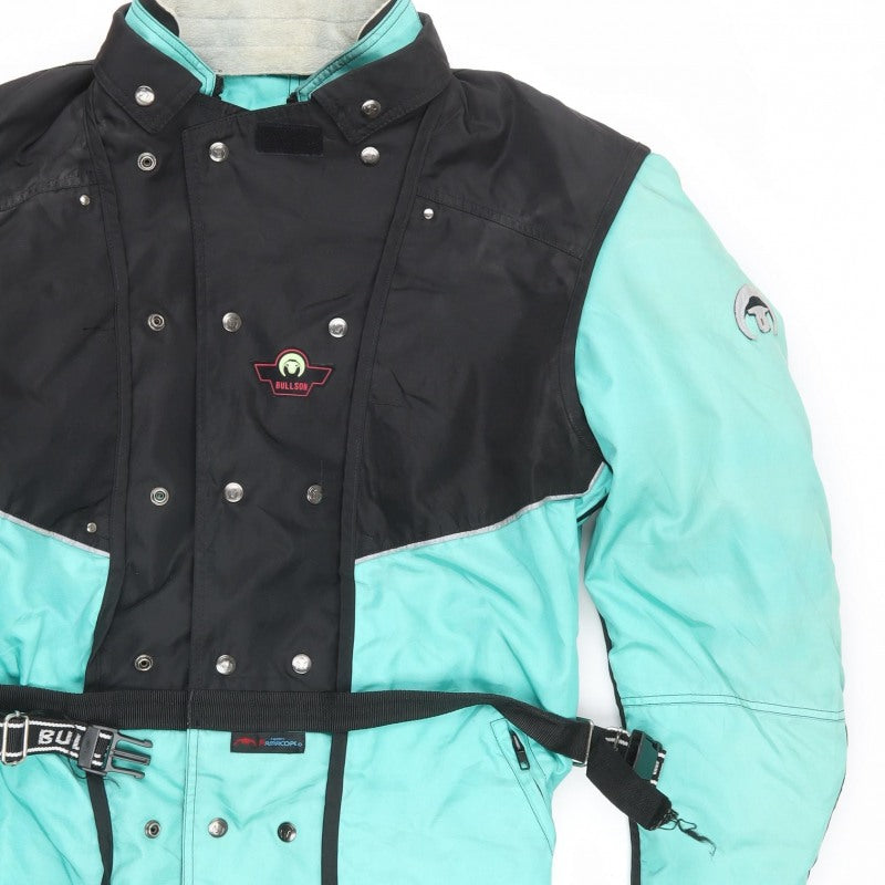 Bullson Men’s Blue Black M Motorcycle Ski Jacket Belted Padded