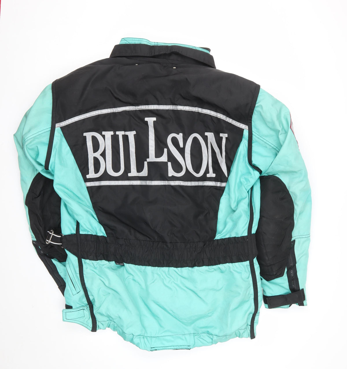 Bullson Men’s Blue Black M Motorcycle Ski Jacket Belted Padded
