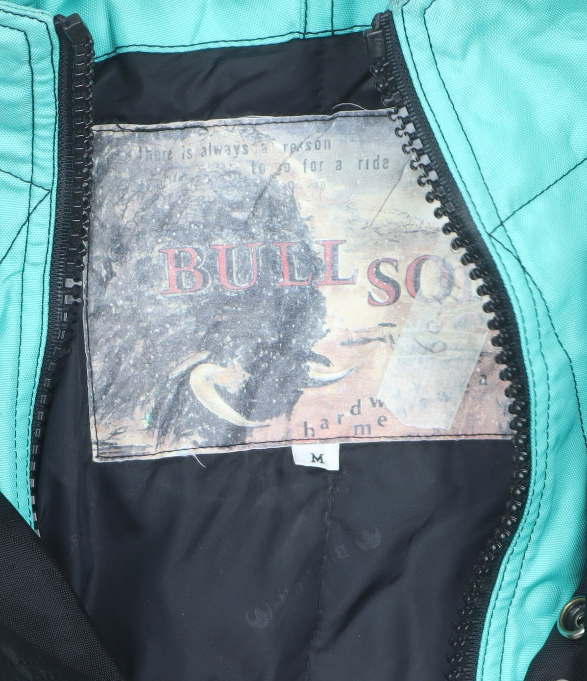 Bullson Men’s Blue Black M Motorcycle Ski Jacket Belted Padded