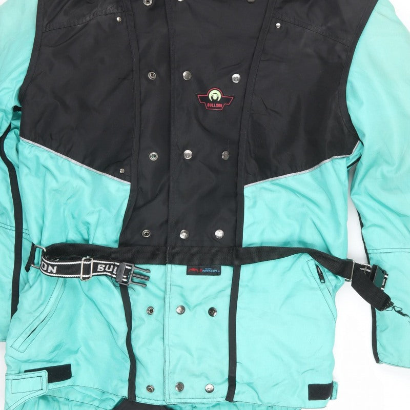 Bullson Men’s Blue Black M Motorcycle Ski Jacket Belted Padded