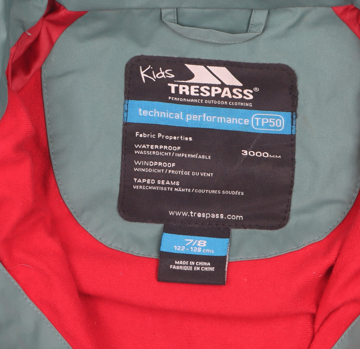 Trespass Boys Multicoloured 7-8 Years Ski Jacket Waterproof Hooded
