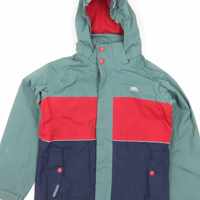 Trespass Boys Multicoloured 7-8 Years Ski Jacket Waterproof Hooded