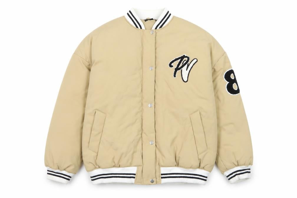 Missguided Women’s Beige UK 6 Padded Varsity Bomber Jacket