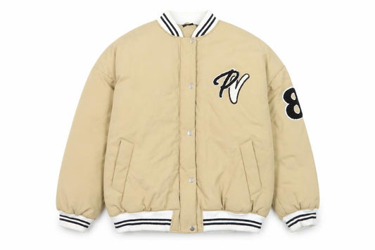 Missguided Women’s Beige UK 6 Padded Varsity Bomber Jacket