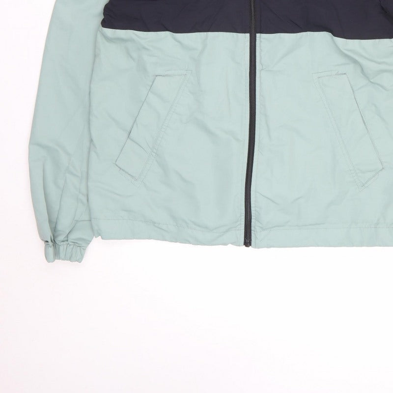 Pull&Bear Men’s M Navy Mint Hooded Full Zip Jacket