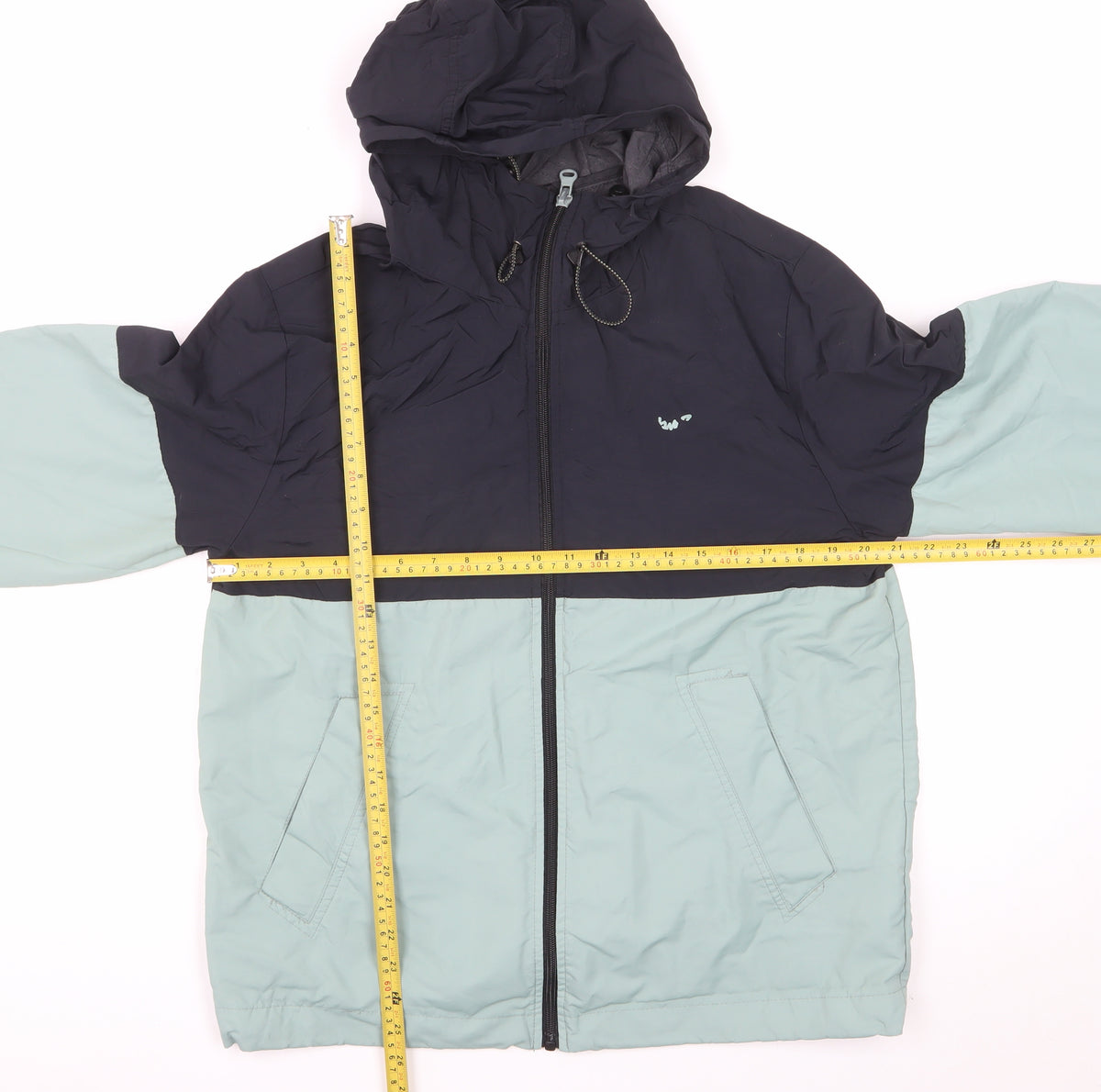 Pull&Bear Men’s M Navy Mint Hooded Full Zip Jacket