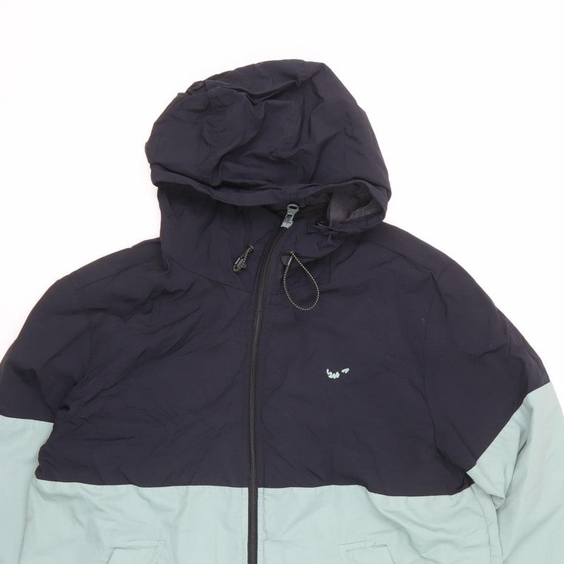 Pull&Bear Men’s M Navy Mint Hooded Full Zip Jacket