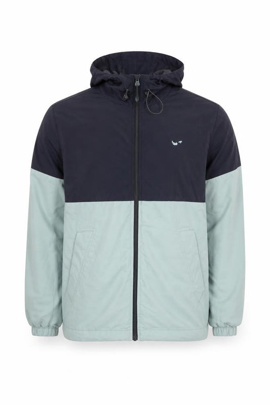 Pull&Bear Men’s M Navy Mint Hooded Full Zip Jacket