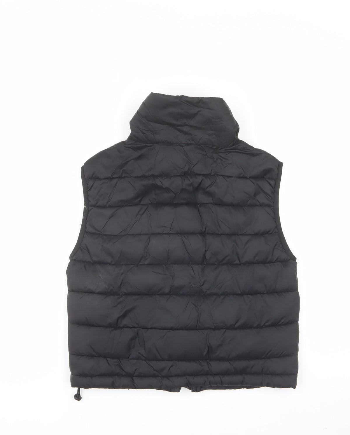 Zara Womens Black S Puffer Gilet Quilted Padded Zip