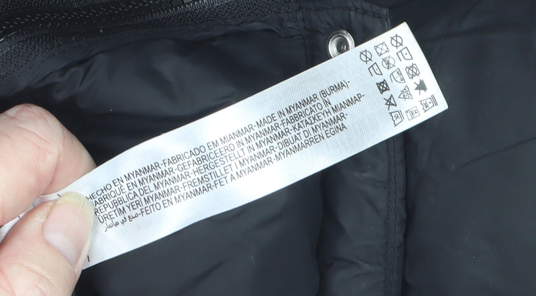 Zara Womens Black S Puffer Gilet Quilted Padded Zip