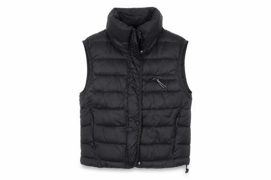 Zara Womens Black S Puffer Gilet Quilted Padded Zip