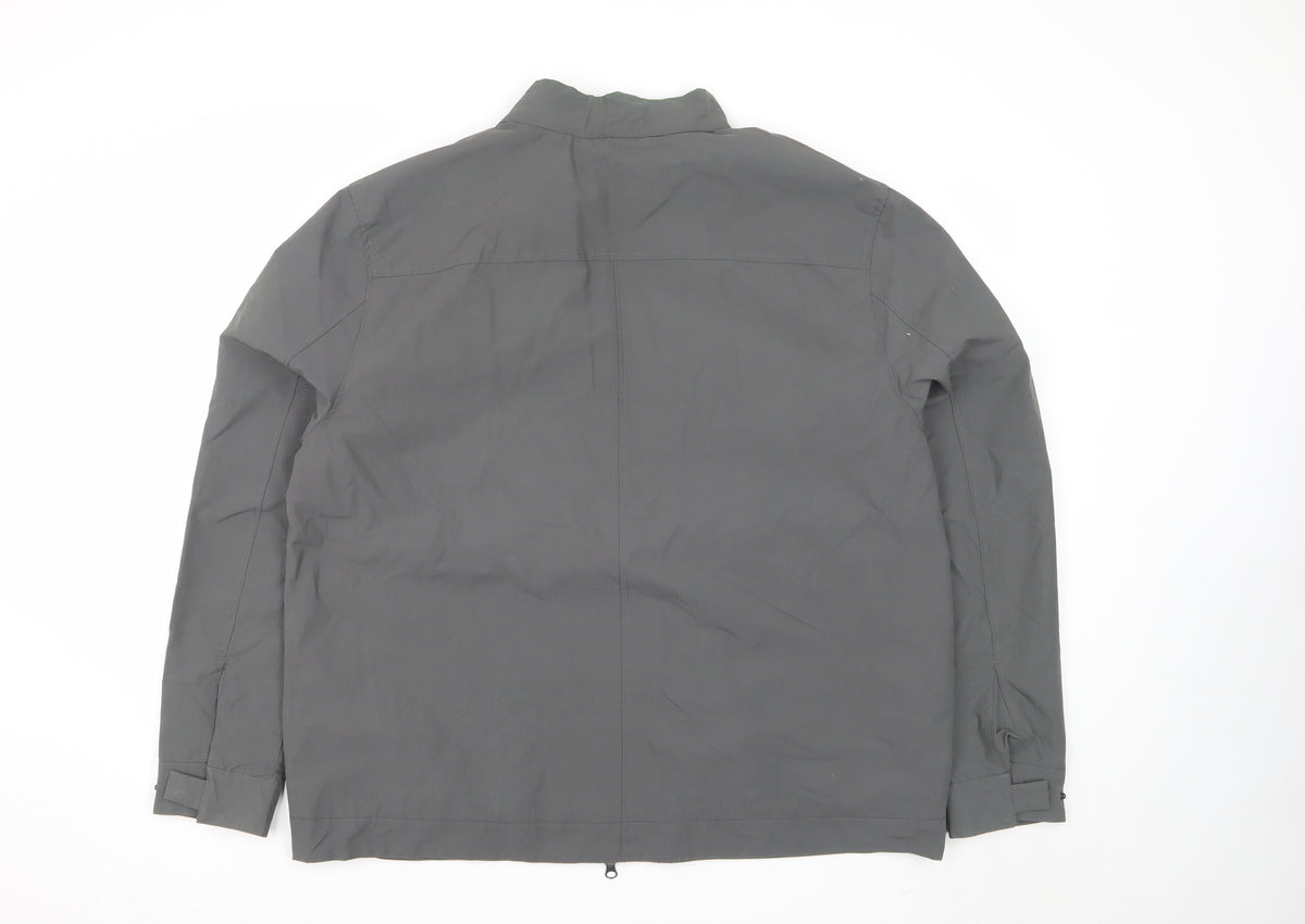 (UN)BIAS Men’s Grey XL Nylon Basic Jacket Stand Collar