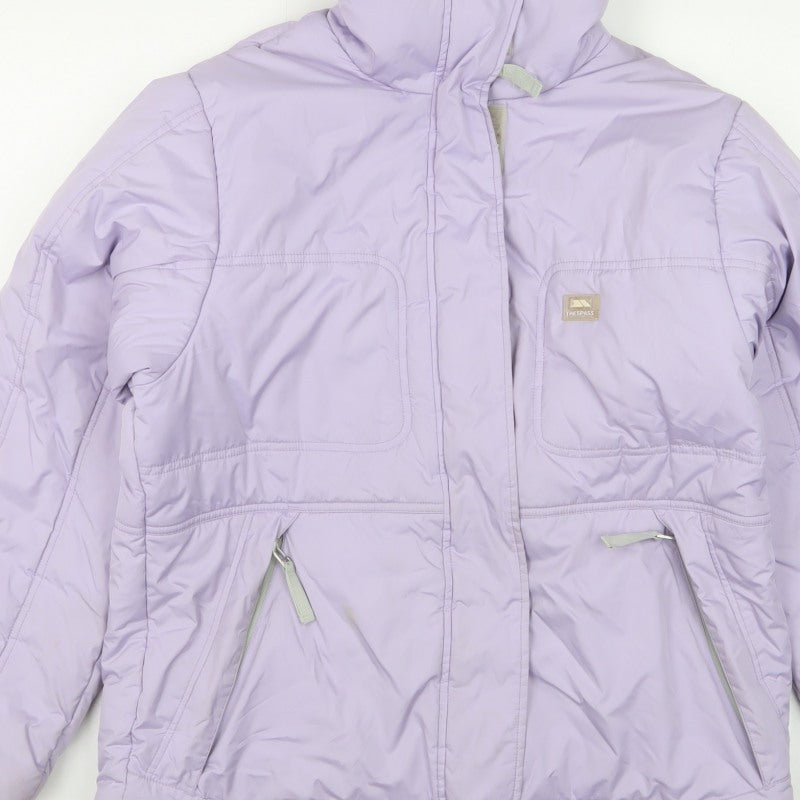 Trespass Women Purple M Windproof Padded Ski Jacket Zip Pockets