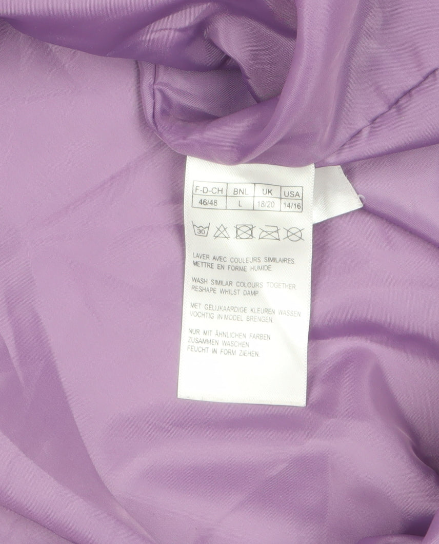 Damart Women’s Purple Size 20 Teddy Fleece Button Jacket Lined