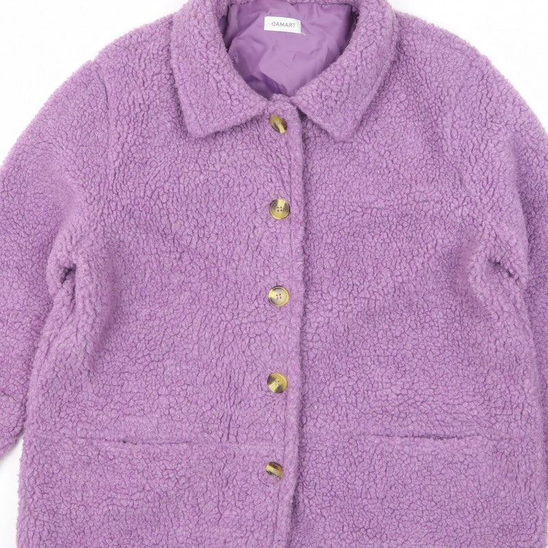 Damart Women’s Purple Size 20 Teddy Fleece Button Jacket Lined