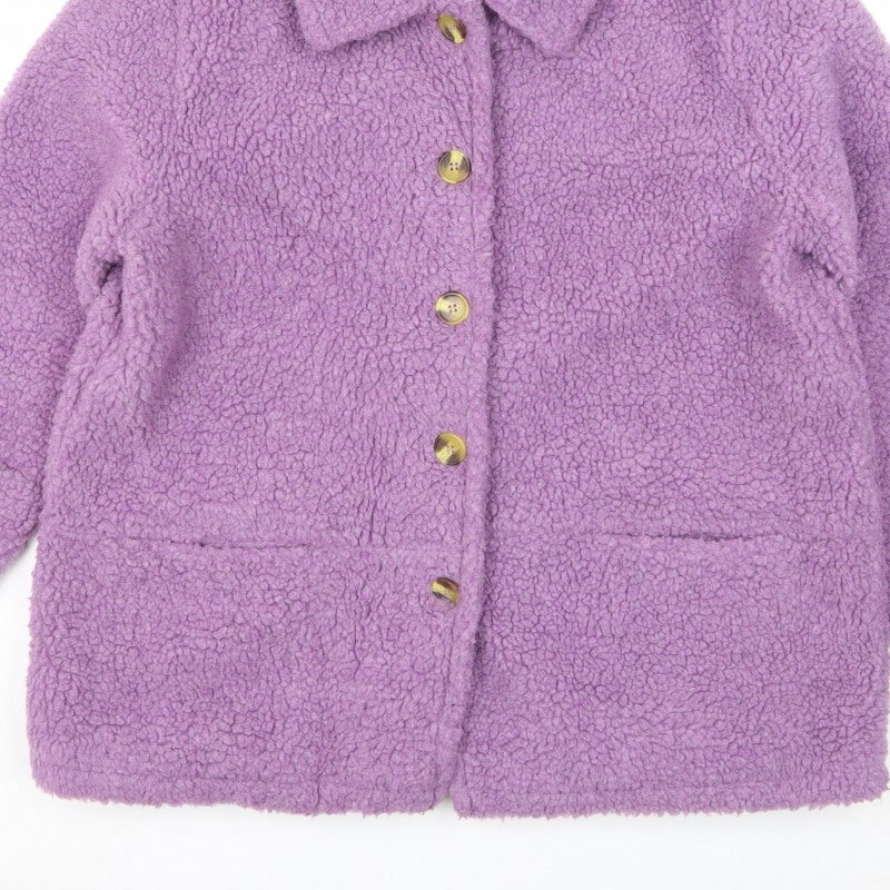 Damart Women’s Purple Size 20 Teddy Fleece Button Jacket Lined