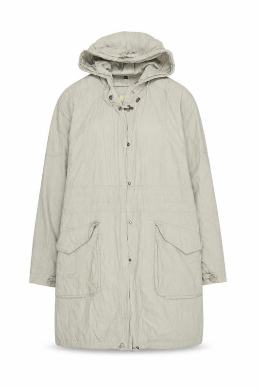 Paul Costelloe Women Beige UK 4 Long Hooded Parka Jacket