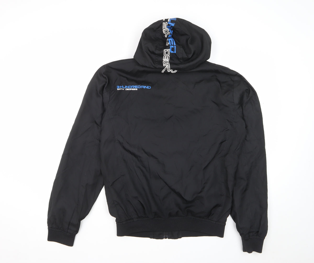 MX 360 Degrees Men’s Black M Hooded Windbreaker Jacket