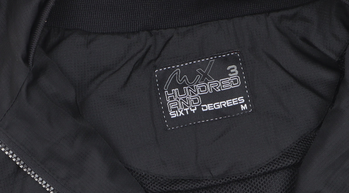 MX 360 Degrees Men’s Black M Hooded Windbreaker Jacket