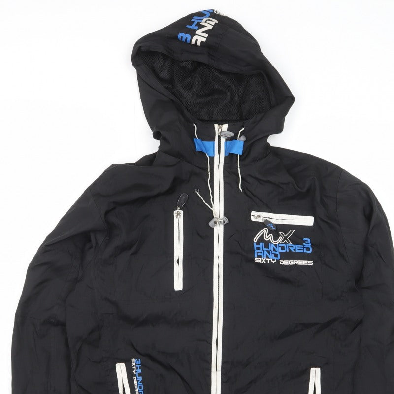 MX 360 Degrees Men’s Black M Hooded Windbreaker Jacket