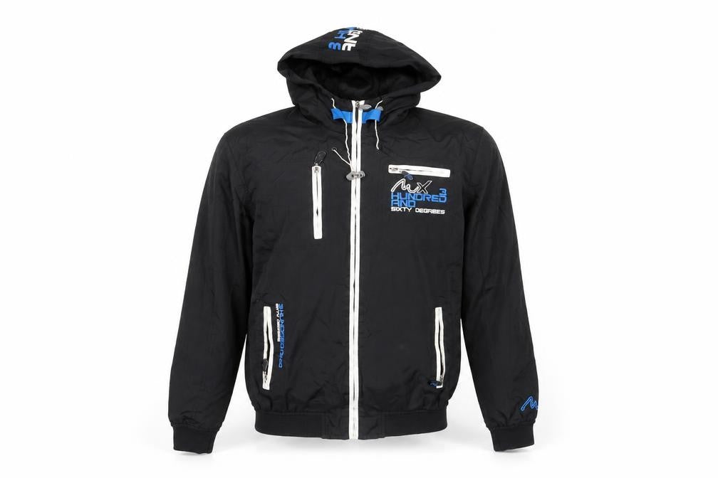MX 360 Degrees Men’s Black M Hooded Windbreaker Jacket